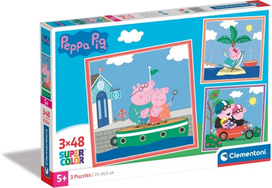 Clementoni Peppa Gris Puslespill 3x48 Brikker