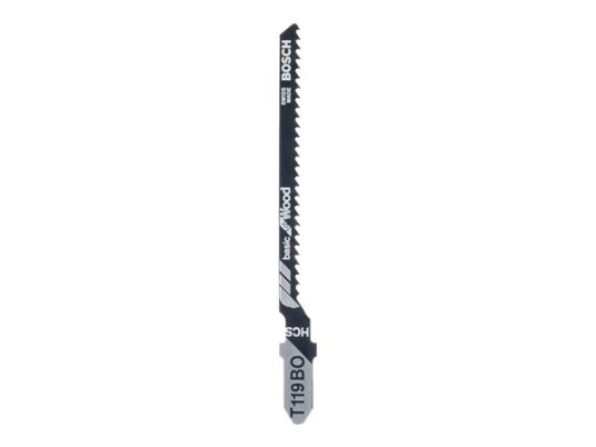 Bosch Basic For Wood T 119 Bo - Sagblad - For Bløtt Tre, Kryssfinér, Kartong, Fiberplate - 5 Deler - Lengde: 83 Mm