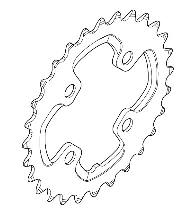 Shimano 28T M785 104mm krankdrev