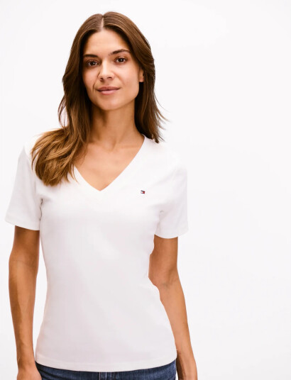 Tommy Hilfiger New Slim Cody V-Nk Ss - White - XXL