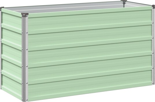 vidaXL Hevet Hagebed Pastellgrønn 100 x 40 x 55 cm kaldvalset stål