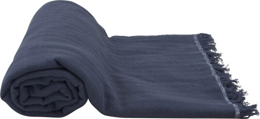Borås Cotton Canasta pledd 130x240 Jeans blue