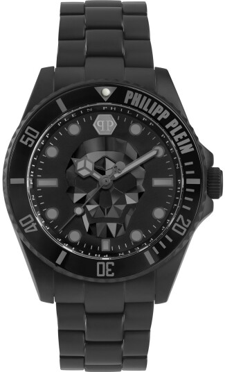 Philipp Plein Herreklokke PWOAA0922 The Skull Sort/Stål Ø44 mm