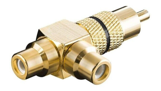 Pro Audio adapter RCA T-plug Black Pro Audio adapter RCA T-plug Black
