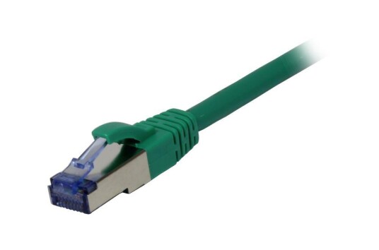 SYNERGY Patchkabel RJ45, CAT6A 500Mhz, 7,5m, grün, S-STP(S/FTP),  Komponent getestet, AWG26, Synergy 21