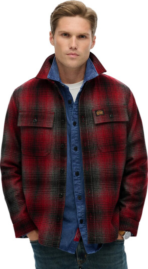 Superdry Wool Miller Overshirt - Red - M Superdry Wool Miller Overshirt - Red - M