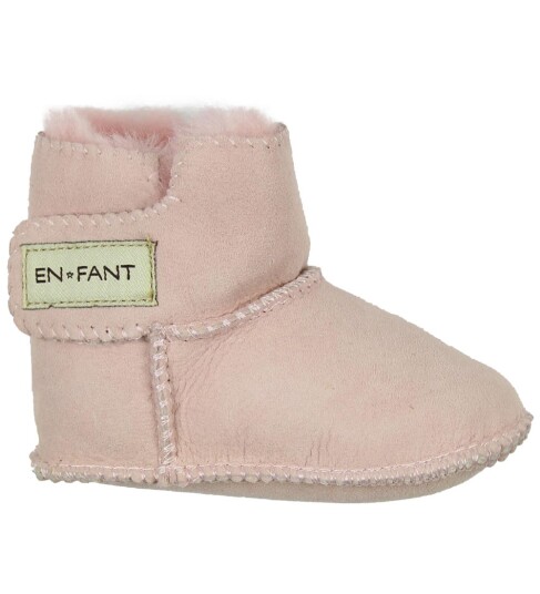 En Fant Lammeskinn Tøfler m. Fôr Lyserød 22/24 Tøfler Rosa