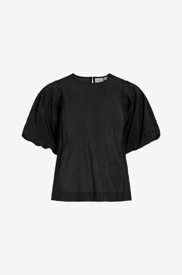 Vila Bluse viManja O neck 2/4 Svart