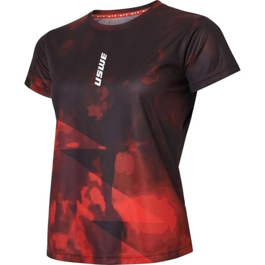 USWE Dimma Trail RunningSS Tee Woman Flame Red Flame Red M