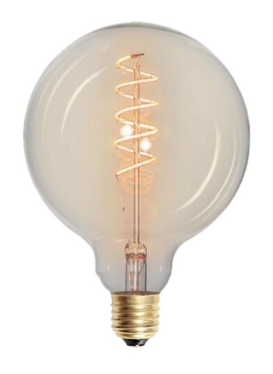 Ms - belysning Filament E27 spiral globe 125 mm klar - 4W - Dimbar Ms - belysning Filament E27 spiral globe 125 mm klar - 4W - Dimbar