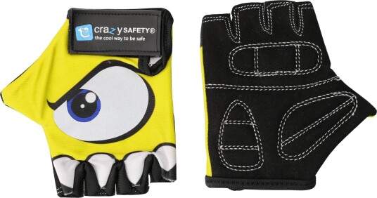 Crazy Safety Sykkelhansker Junior Gul S Crazy Safety Sykkelhansker Junior Gul S