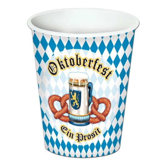 360 Degrees Ltd Pappkopper Oktoberfest Ein Prosit - 8-pakning