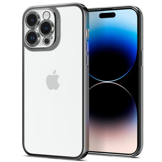 Spigen Iphone 14 Pro Deksel Optik Crystal Chrome Gray
