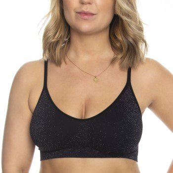 Missya BH Lucia Waffel Glitter Bra Top Svart polyamid Medium Dame Missya BH Lucia Waffel Glitter Bra Top Svart polyamid Medium Dame