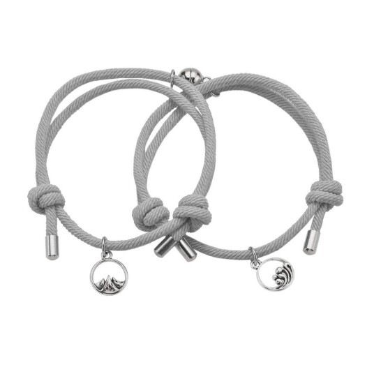 Pararmbånd med Magnet - Grå Pararmbånd med Magnet - Grå