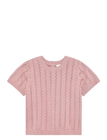 En Fant Pullover Ss Knit Pink 122