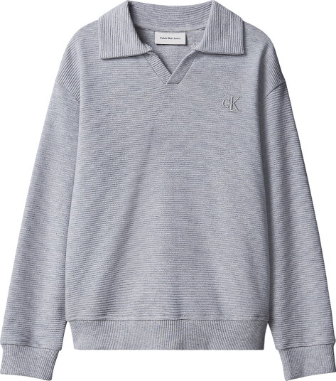 Calvin Klein Collegegenser Ottoman Medium+ Grey HeatherGrey Calvin Klein 16 år (176) Collegegenser Grå