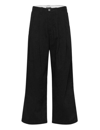 Weekday Otis Loose Pleated Cotton Twill Chinos - Black - 48