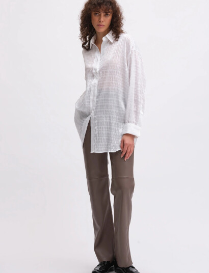 REMAIN Birger Christensen Oversized Shirt   White   38