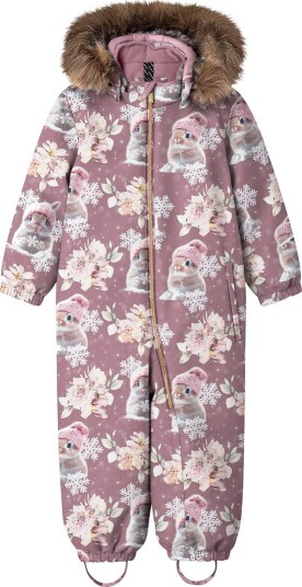 Name It Vinterdress NmfSnow10 Grape Shake/Snow Bunny Name It 4 år (104) Vinterdress Brun Lilla Rosa