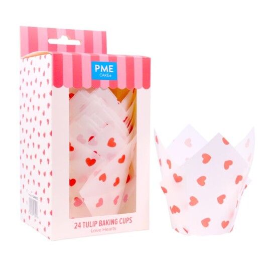 Tulipan Muffinsformer Hjerter Pk/24 Tulipan Muffinsformer Hjerter Pk/24