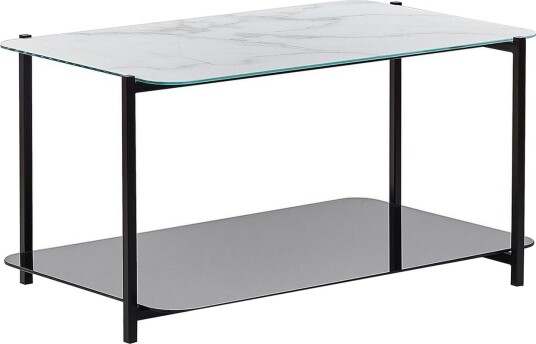 Soffbord Beliani Gloster Black\|\|White -