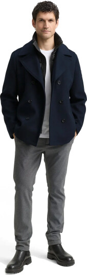 Tom Tailor Wool Caban With Insert - Navy - XXL Tom Tailor Wool Caban With Insert - Navy - XXL