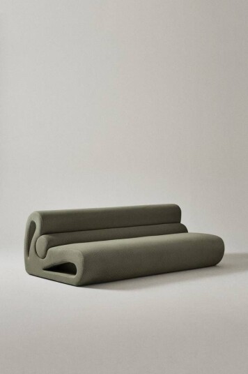 Jotex SPACE sofa 4-seter Grønn matt svart 1606284-01-300 1692133-03-0