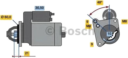 BOSCH 0 986 021 970 Starter BOSCH 0 986 021 970 Starter