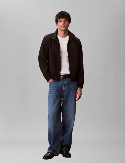 Calvin Klein Ls Nylon Stand Collar Windbreake Black M Calvin Klein Ls Nylon Stand Collar Windbreake Black M