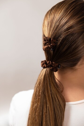 Silk Hair Tie Brown Silk Hair Tie Brown