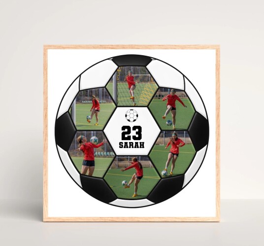 Personalisert Plakat   Kvadratisk Fotballkollasj
