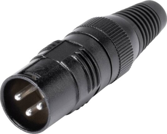Hicon Hi X3cm M Xlr Kontakt Hann Rett Poltall: 3 Sort 1 Stk