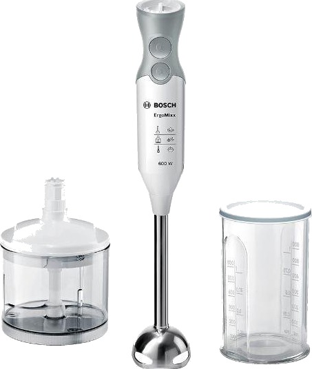 Bosch ErgoMixx 600W Stavmikser med Avtagbar Fot og Pulsfunksjon Hvit Bosch ErgoMixx 600W Stavmikser med Avtagbar Fot og Pulsfunksjon Hvit