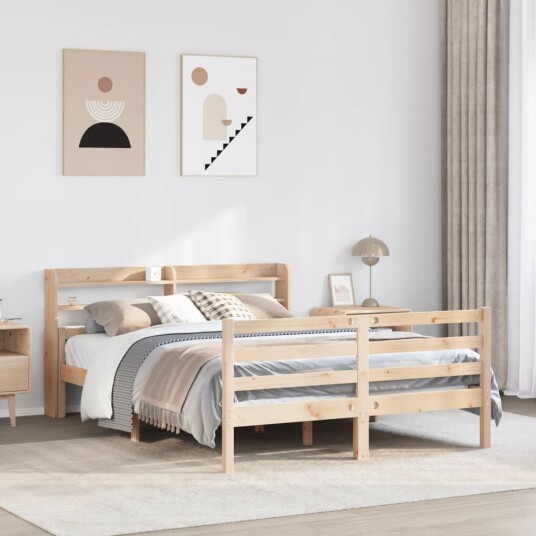Sengeramme med hodegavl 120x200 cm heltre furu 3306682