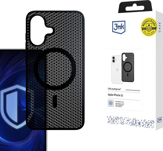 3mk COOLing MagCase Mobildeksel for iPhone 16 MagSafe Svart