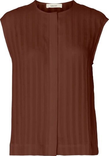 Selected Slftoran Regular Sl Striped Shirt B Brown 40
