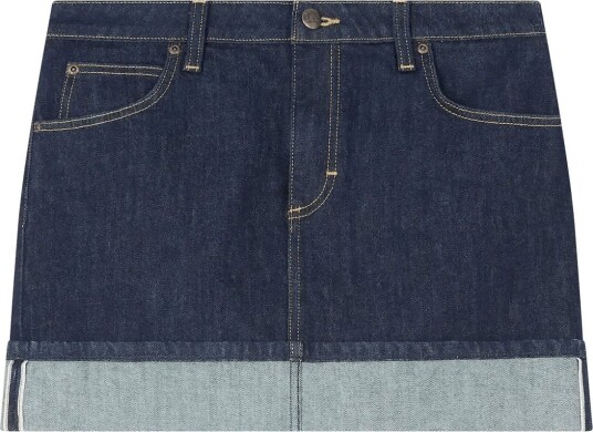 Lee Jeans Selvedge Mini Skirt   Navy   32 x 00