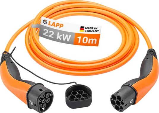 Lapp Type 2 Ladekabel 10 m 22 kW 3-Fas Oransje