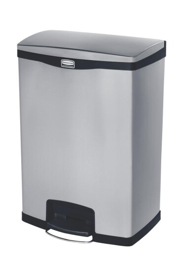 Rubbermaid Slim Jim Avfallsbeholder med pedal rustfritt stål 90 l Lager & miljø