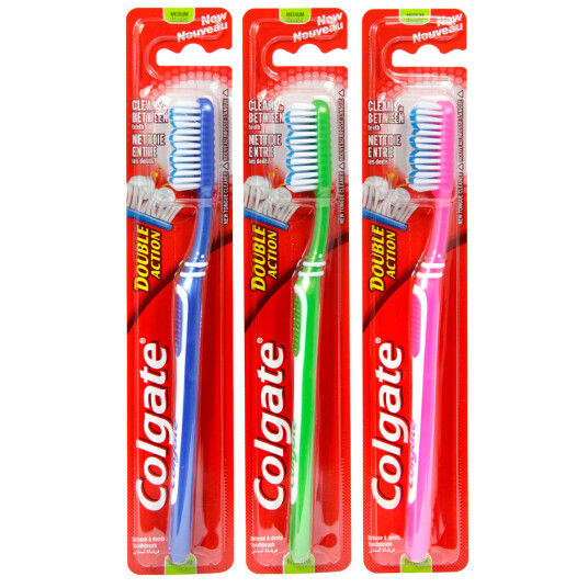 Colgate tannbørste Double Action Medium 1 stk.