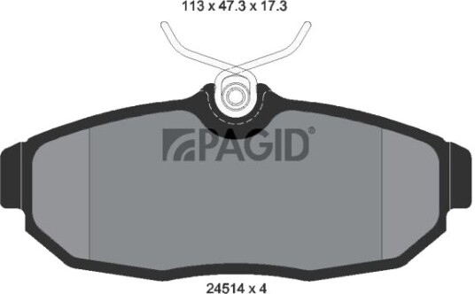 PAGID T1675N Bremseklosser