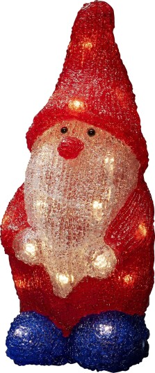 Konstsmide - B/O Akryl-julemann 26 cm med LED-lys - Rød