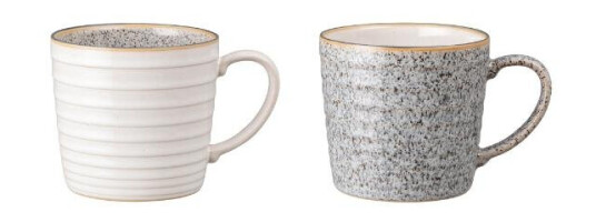 Denby  Studio Grey riflet krus 40 cl 2 stk