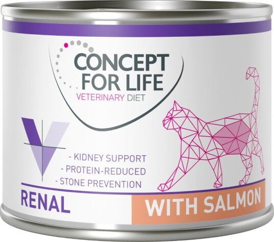 Concept For Life Vet Våtfôr Veterinary Diet Renal Med Laks 24 X 200 G
