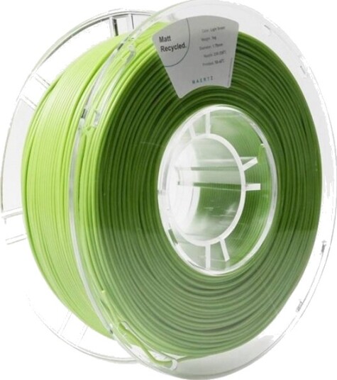 Maertz Recycled PLA Matte Filament 1.75 mm 1000 g Lysegrønn PMMA-1014-007