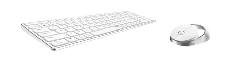 Rapoo 9750M Trådløst Tastatur og Mussett Nordisk Hvit Rapoo 9750M Trådløst Tastatur og Mussett Nordisk Hvit