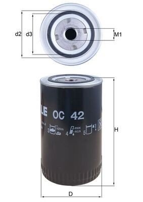 Oljefilter KNECHT OC 42 Oljefilter KNECHT OC 42