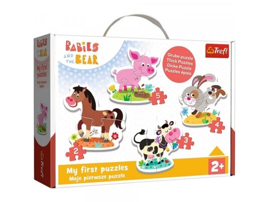 Baby My First Puzzles Bobcats And Teddy Bear On The Farm 36127 Trefl