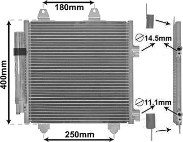 VAN WEZEL 53005414 Kondensator, klimaanlegg
